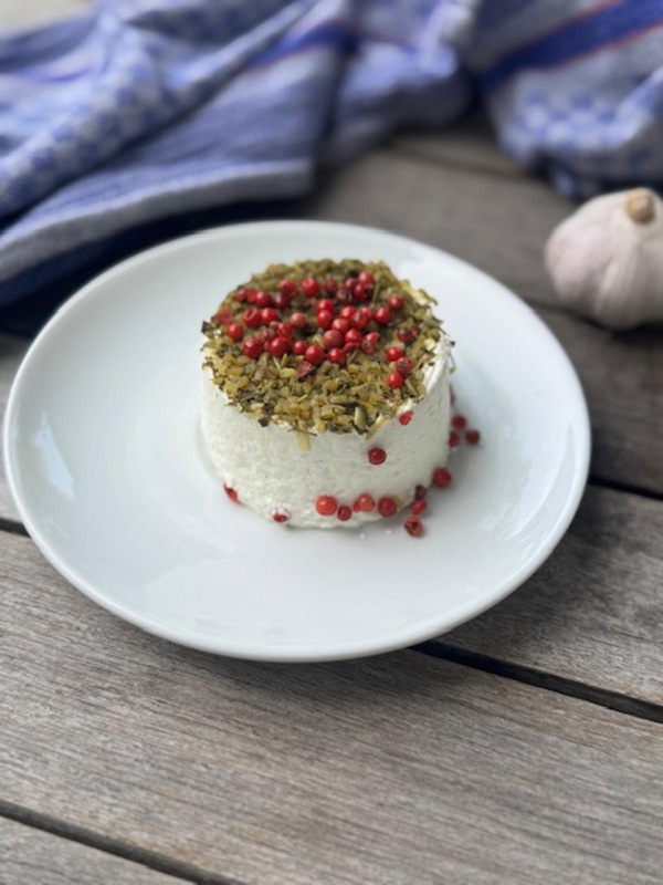 Produktfoto zu Ziegenfrischkäse Knoblauch Pfeffer 120g