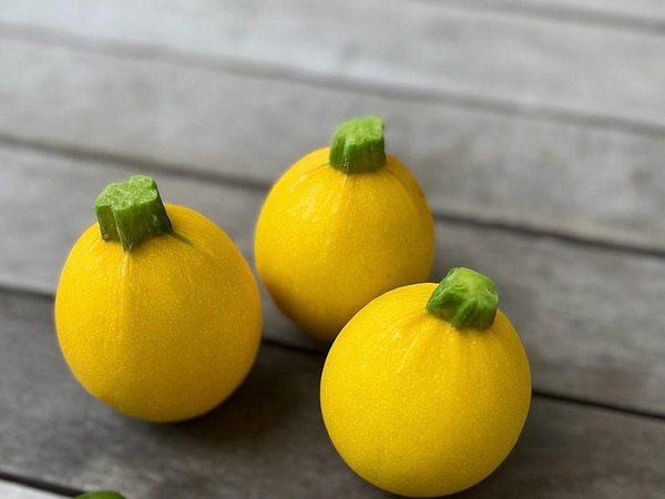 Produktfoto zu Zucchini, Rund gelb_grün