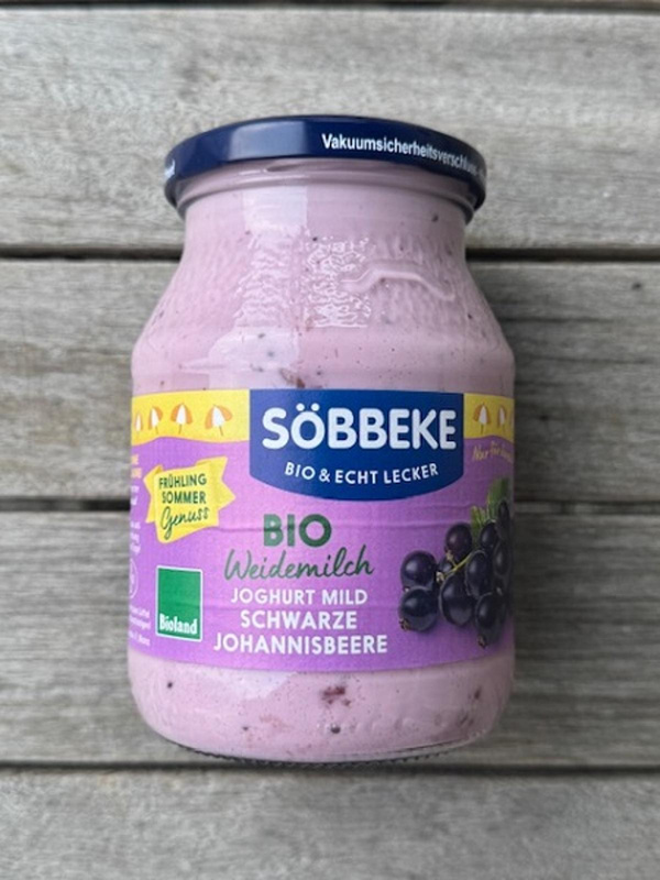 Produktfoto zu Joghurt Schwarze-Johannisbeere 500g Glas