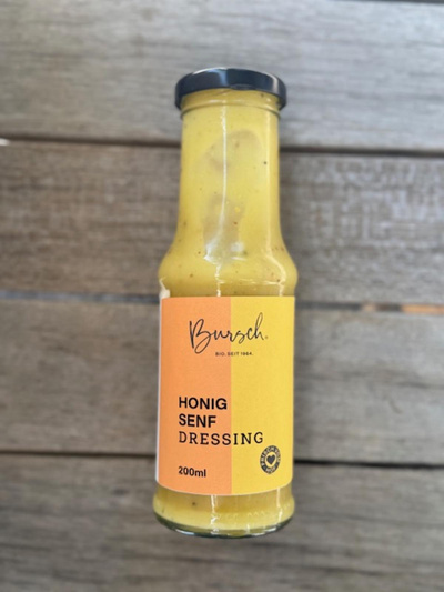 Produktfoto zu Salat-Dressing Honig-Senf 200 ml Glas