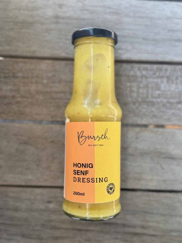 Produktfoto zu Salat-Dressing Honig-Senf 200 ml Glas
