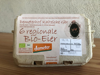 Produktfoto zu Bruderhahneier 6 Stk. Gr. M