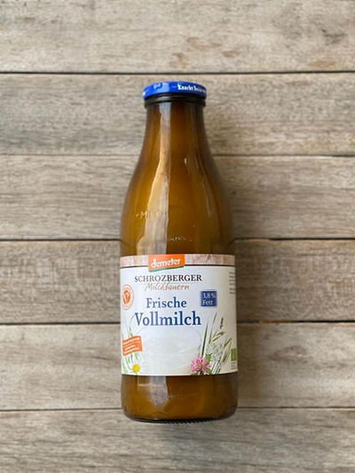 Produktfoto zu Vollmilch 1 L_Glasflasche