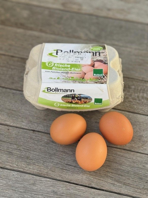 Produktfoto zu Bruderhahneier 6 Stk. Gr. M