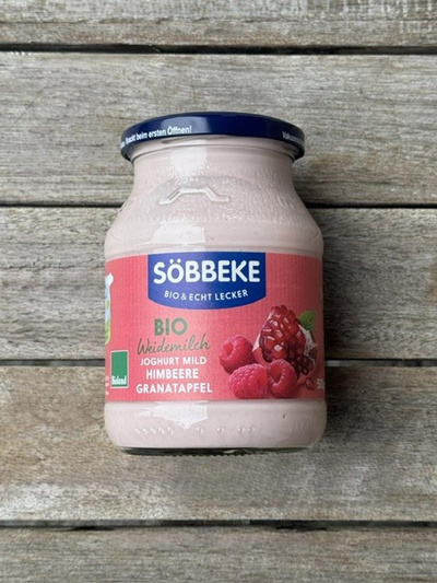 Produktfoto zu Joghurt Himbeer-Granatapfel 500g Glas