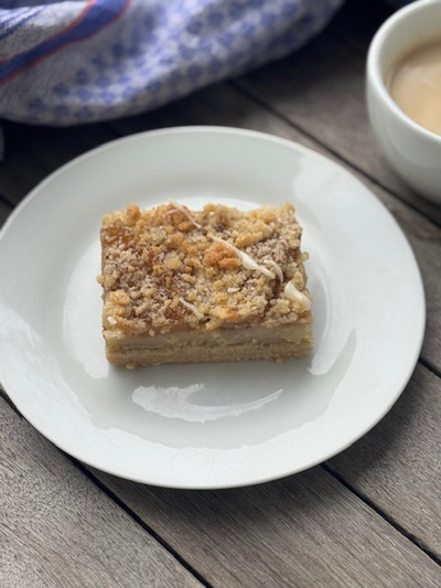 Produktfoto zu Dinkel-Apfelstreuselkuchen vegan